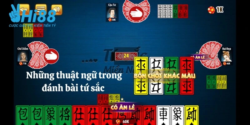 Những thuật ngữ trong đánh bài tứ sắc online