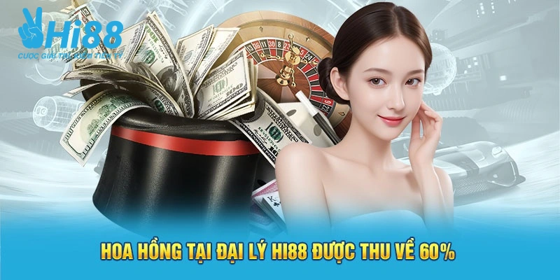 Tiền thưởng hoa hồng mà hội viên nhận được khi trở thành đại lý Hi88